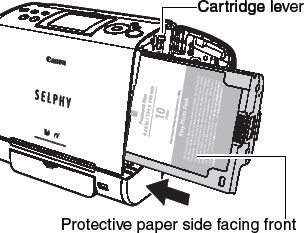 Loading or changing an ink cassette - SELPHY ES1