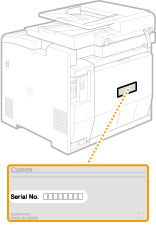 Where is the serial number located on my MF720 series multifunction ...