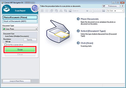 Adjusting Output (Scan) Resolution (Windows) - MX340