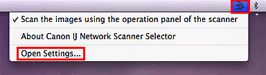 Confirm the correct scanner is selected (Macintosh) - MG5320