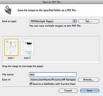 Scan using MP Navigator EX - MX360 (Mac)