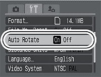 Auto Rotate function PowerShot S80