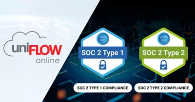 uniFLOW Online SOC 2 Type 1 & Type 2 Compliance logo