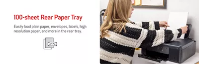 100-sheet Rear Paper Tray