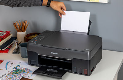 PIXMA G3262 - Paper Being Feed Into Printer