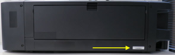 Serial Number Locations - PIXMA PRO-200