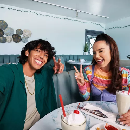 Couple having lunch