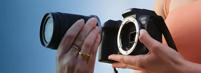 EOS R10 Being Held