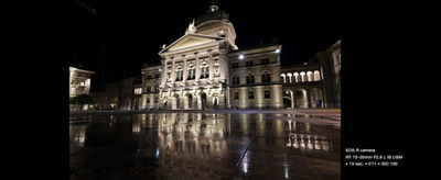 european arquitecture at night