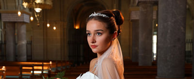 bride in church