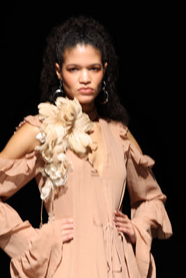 Person in Beige Dress