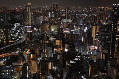 Sky View of City at Night
