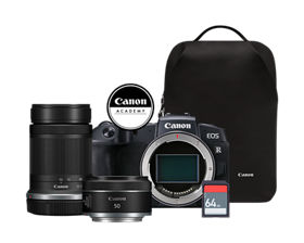Kit RP cuerpo + Lente RF 50mm F1.8 STM + Lente RF-S 55-210mm IS STM + Maleta + SD 64GB + Curso ABC de la composición 