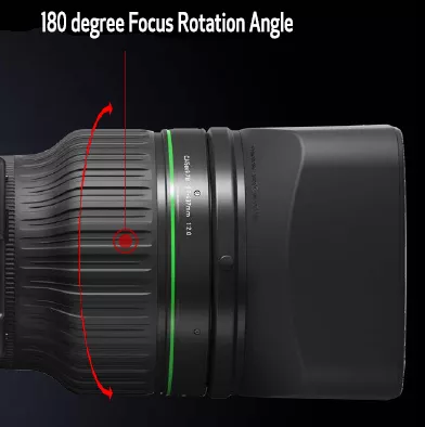 illustration of 180 degree Focus Rotation Angle on the CJ45ex13.6B lens
