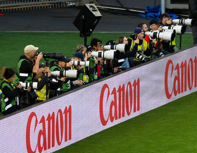 Photographers Line the Sidelines at the Rugby World Cup New Zealand 2021