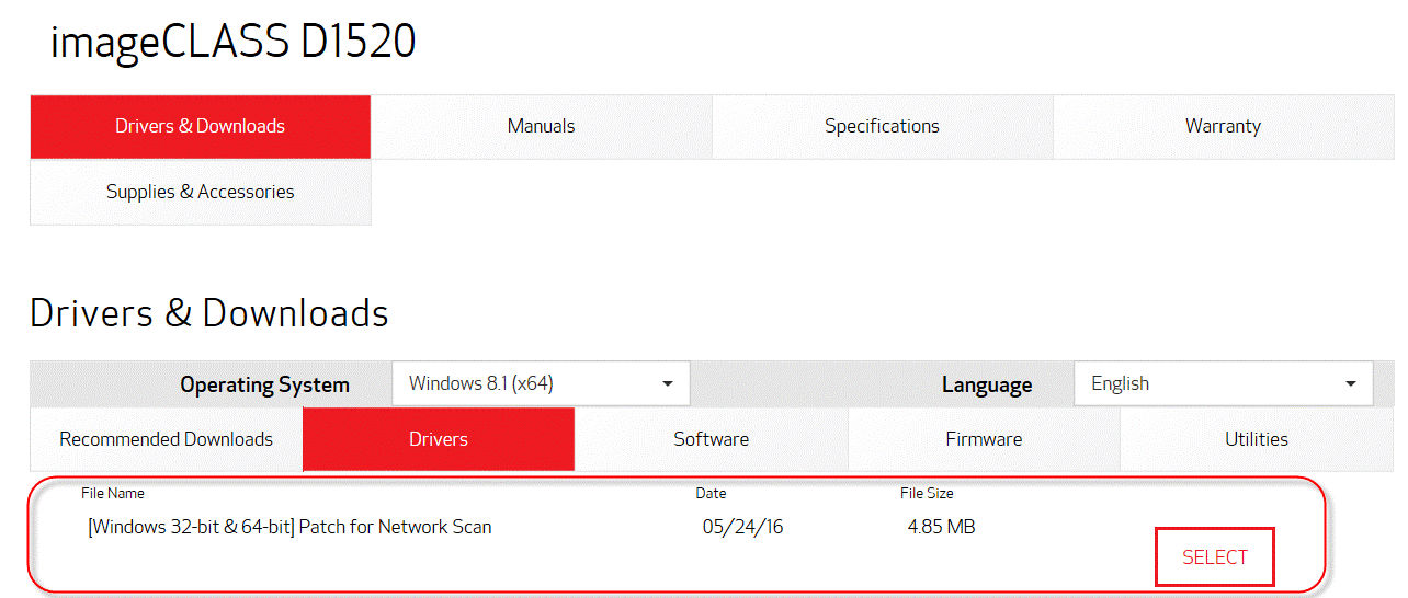 Service Notice: Windows 10 Scanning for imageCLASS