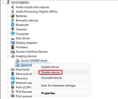 Unable to scan with the MF Scan Utility after Windows update 24H2 ...