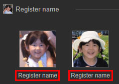 Label or register people in your My Image Garden photo library
