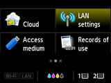 HOME screen: Select LAN settings