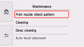 Printing the Nozzle Check Pattern - TS5020