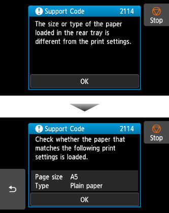 TS9020 Paper Settings