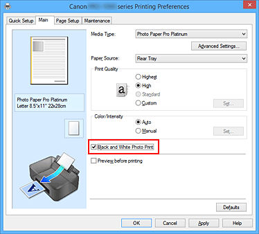 Printing a Color Document in Monochrome - Windows