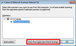 Network Scan Settings MX922