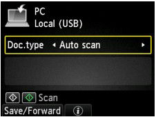 Forwarding Scanned Data to a Computer Using the Machine's Operation Panel