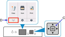 HOME screen: Select Network status