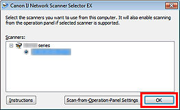 Network Scan Settings MX922