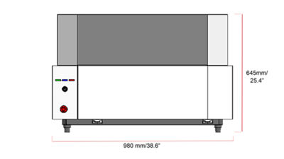 TR-A100 Front Facing Dimensions