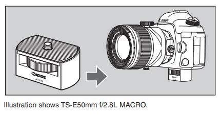 Using the TS-E Tripod Adapter (sold separately) with the TS-E MACRO lenses