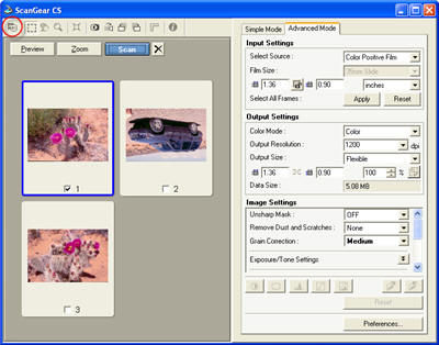 Disable thumbnail view (8400F, 9950F)