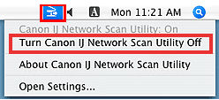 Restart the Canon IJ Network Scan Utility Mac OS X - MP970