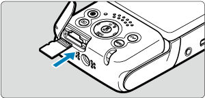 PowerShot V10: Inserting/Removing Cards
