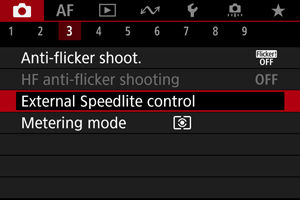 EOS R3: Flash Function Settings