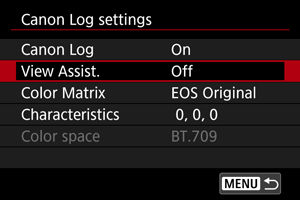 Canon Log Settings on the EOS R5.