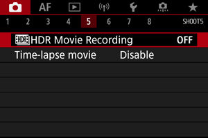 EOS R5 HDR Movie Recording