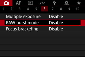 EOS R6 Mark II: RAW Burst Mode