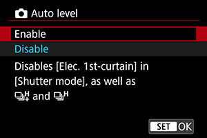 EOS R7: Auto Level