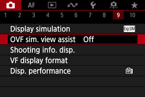 EOS R6 Mark II: Optical Viewfinder Simulation