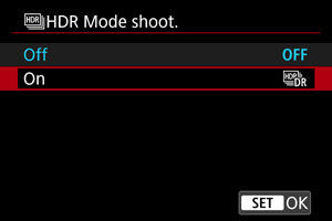 HDR Mode Use on the EOS R50