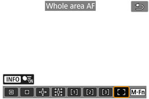 EOS R8: Selecting the AF Area