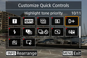EOS R50: Customizing Quick Controls