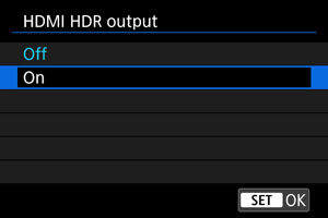 EOS R6: HDMI HDR Output