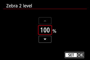 EOS R10: Zebra Settings