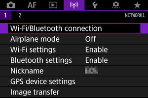 EOS R5 Wi-Fi Connection via Access Points