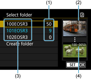 EOS R3: Folder Settings