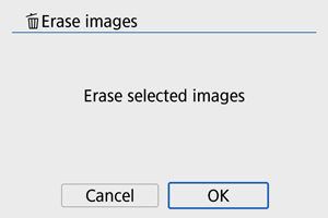 Erasing Images from the EOS M50 Mark II.