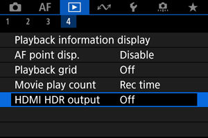 EOS R50: HDMI HDR Output